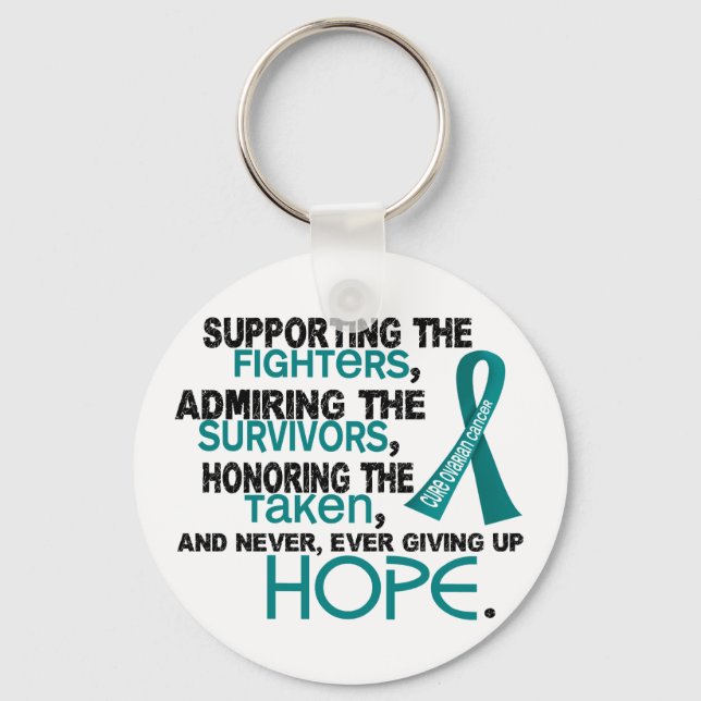 Supporting Admiring Honouring 3.2 Ovarian Cancer Keychain (Front)