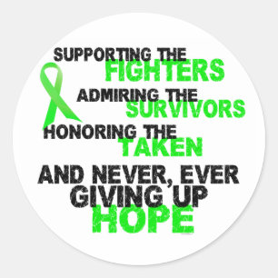 Supporting Admiring Honouring 3 LYMPHOMA Classic Round Sticker