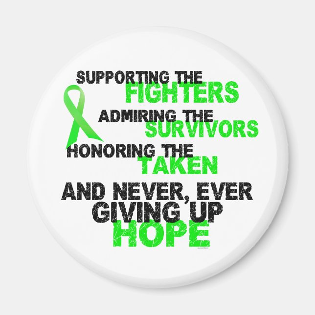 Supporting Admiring Honouring 3 LYMPHOMA Magnet (Front)