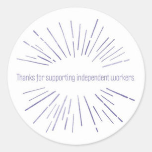 Supporting Independant Workers (Delivery Drivers) Classic Round Sticker
