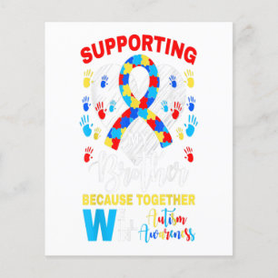 Supporting My Brother Puzzle Autism Awareness Gift Flyer