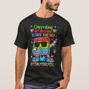 Supporting My Brother Puzzle Autism Awareness Mont T-Shirt