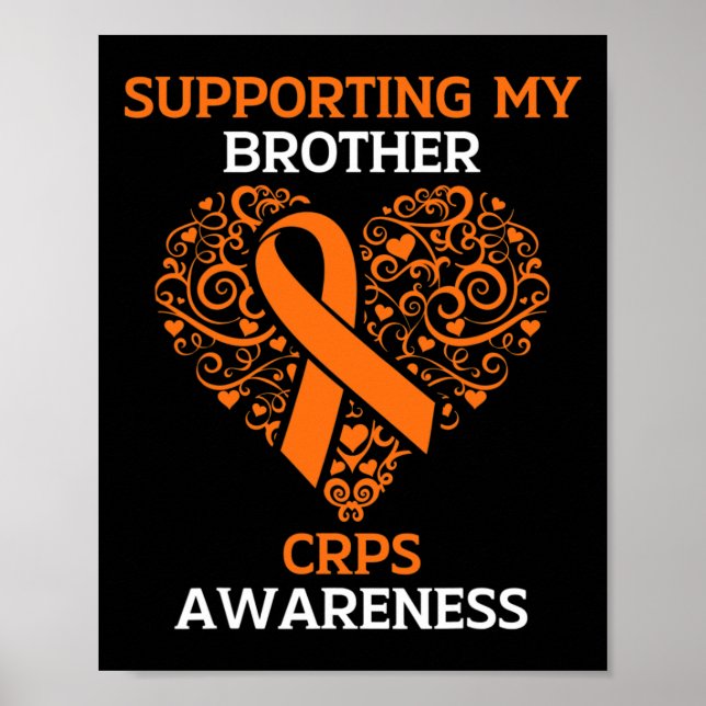 Supporting My Brother Rsd Crps Awareness Month Ora Poster (Front)