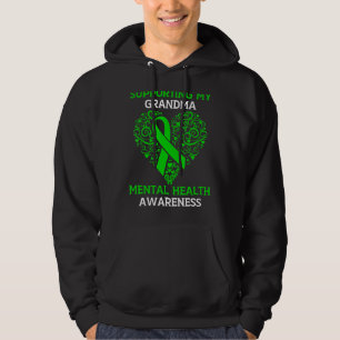Supporting My Grandma Mental Health Awareness Gree Hoodie