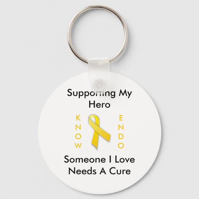 Supporting My Hero, Endo Awareness Keychain (Front)