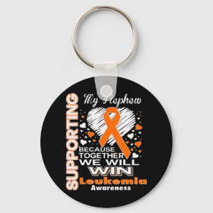 Supporting My Nephew Leukemia Awareness Keychain