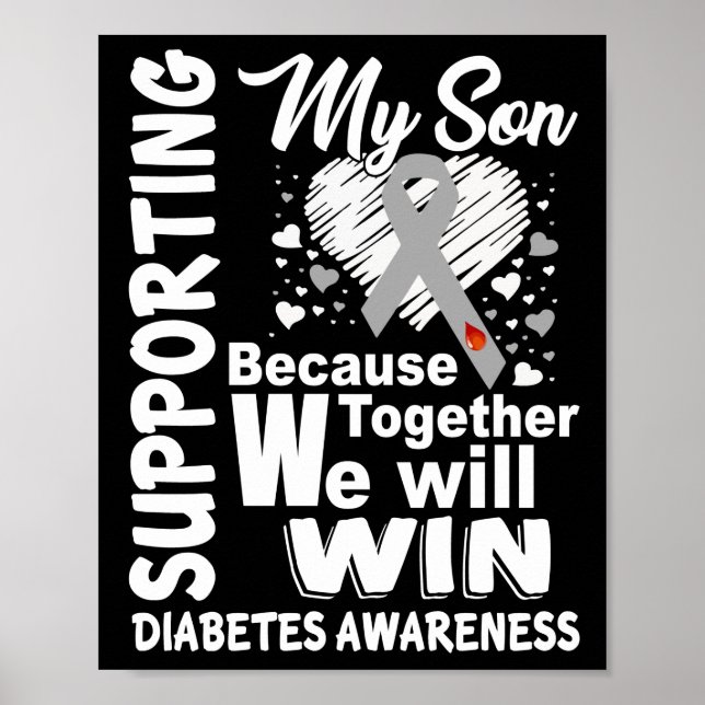 Supporting My Son Diabetes Awareness Month Poster (Front)