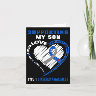 Supporting My Son Type 1 Diabetes Awareness Card