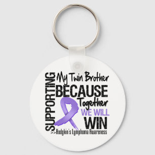 Supporting My Twin Brother - Hodgkin's Lymphoma Keychain