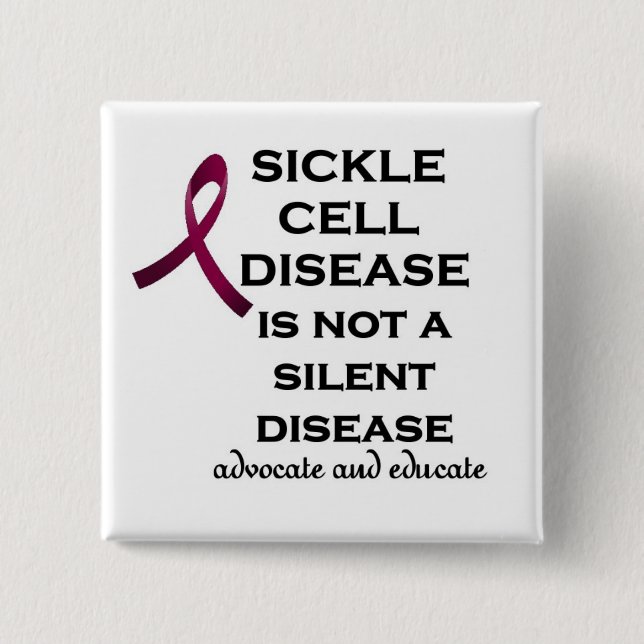 Supporting Sickle Cell Disease 2 Inch Square Button (Front)