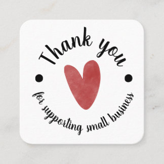 Supporting small business square card