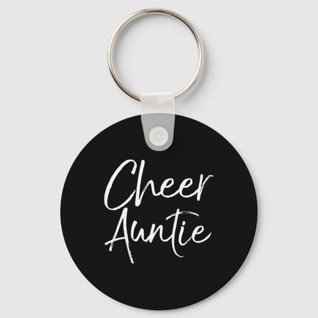 Supportive Cheerleading Competition Aunt Outfit Ch Keychain (Front)
