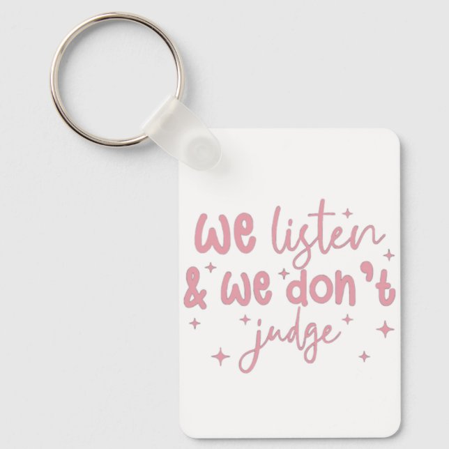 Supportive Quote Sticker Keychain (Front)