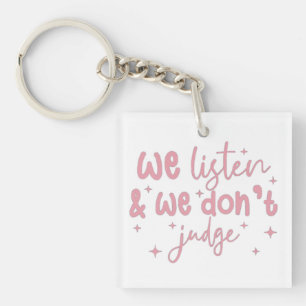 Supportive Quote Sticker Keychain