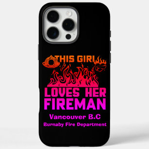 Supportive tribute to a firefighter iPhone 16 pro max case