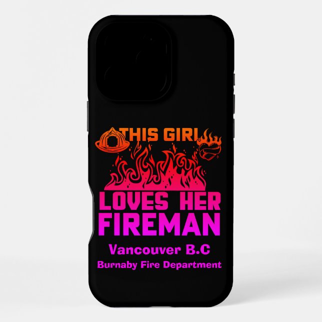 Supportive tribute to a firefighter iPhone case (Back)