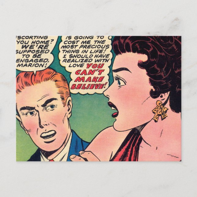 Supposed To Be Engaged Postcard (Front)