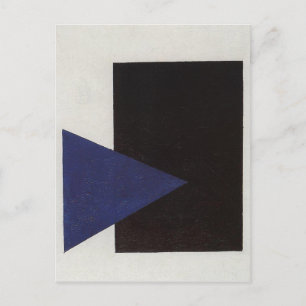 Suprematism with Blue Triangle and Black Square Postcard