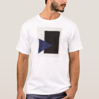 Suprematism with Blue Triangle and Black Square