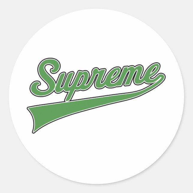 Supreme Classic Round Sticker (Front)