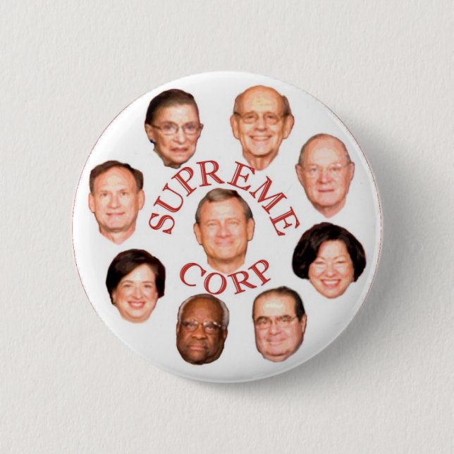 Supreme Corp. 2 Inch Round Button (Front)