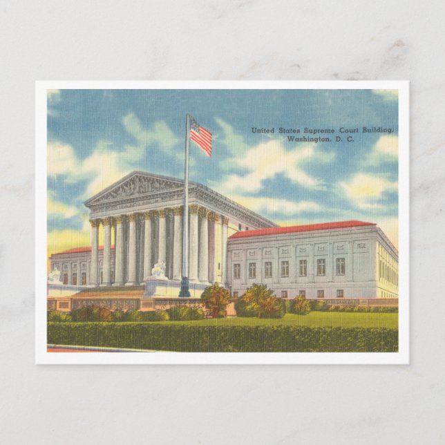 Supreme Court Building Vintage Washington DC Postcard (Front)