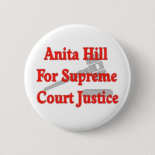 Supreme Court Justice Anita Hill 2 Inch Round Button (Front)