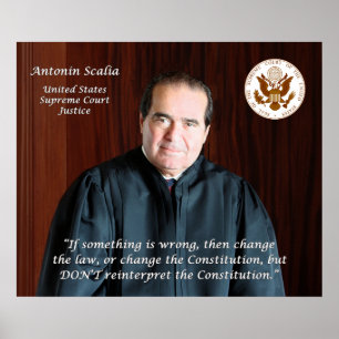 Supreme Court Justice Antonin Scalia & Court Seal Poster