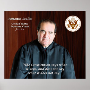Supreme Court Justice Antonin Scalia & Court Seal Poster