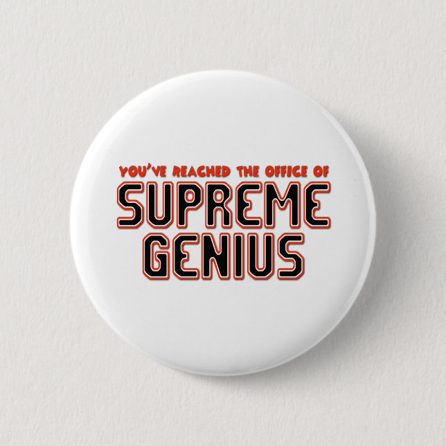 Supreme Genius 2 Inch Round Button (Front)