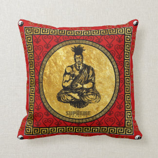 Supreme Royalty First Buddhist Pillow(Red,Gold) Throw Pillow
