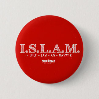 Supreme Royalty I.S.L.A.M Button (Red/White)