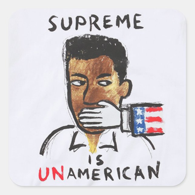 supreme  square sticker (Front)