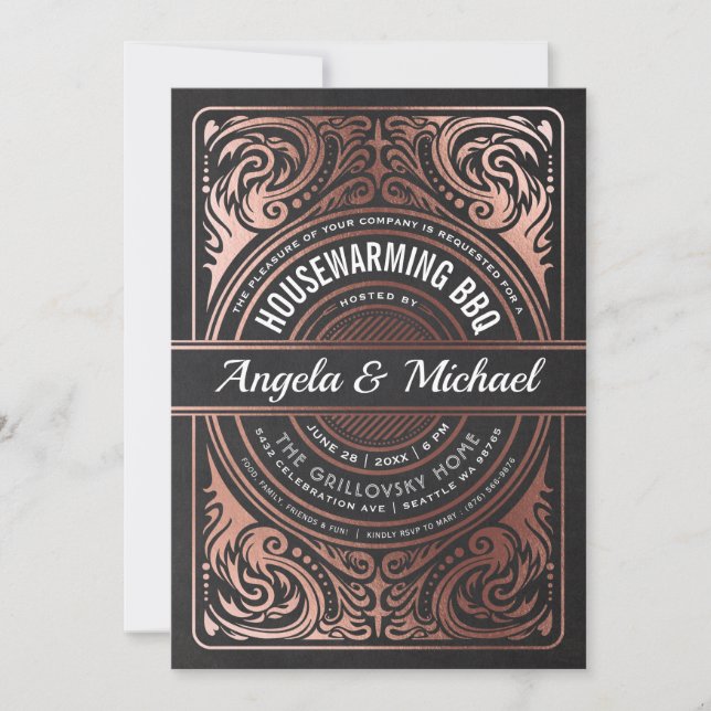 Supreme Vintage Housewarming Invitations (Front)