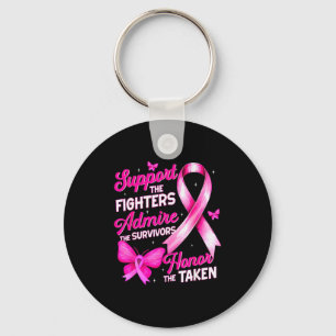 Suprt Admire Honor Breast Cancer Awareness Shirts Keychain