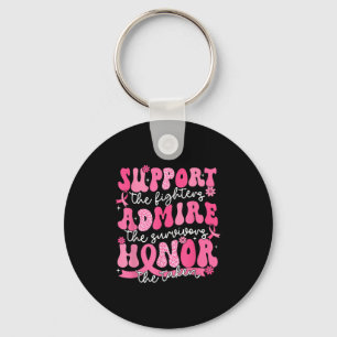 Suprt Admire Honour Breast Cancer Awareness Warrio Keychain