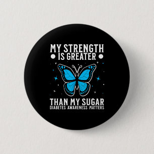 Suprt Diabetes Awareness Month Diabetes For Women 2 Inch Round Button