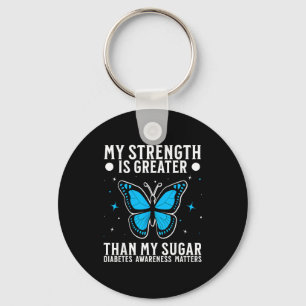 Suprt Diabetes Awareness Month Diabetes For Women Keychain