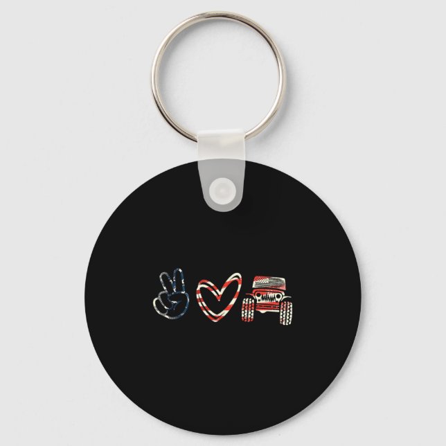 Suprt Peace Love Peace Love Offroad  Keychain (Front)