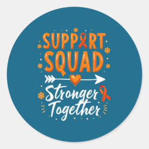Suprt Squad Adhd Awareness  Classic Round Sticker