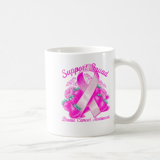 Suprt Squad Breast Cancer Awareness Nk Ribbon Wome Coffee Mug (Right)