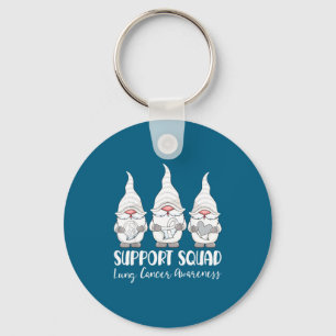 Suprt Squad Lung Cancer Awareness Month Gnome  Keychain
