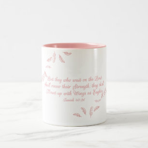 Sur Eagles Wings Écritures chrétiennes Café Mugs