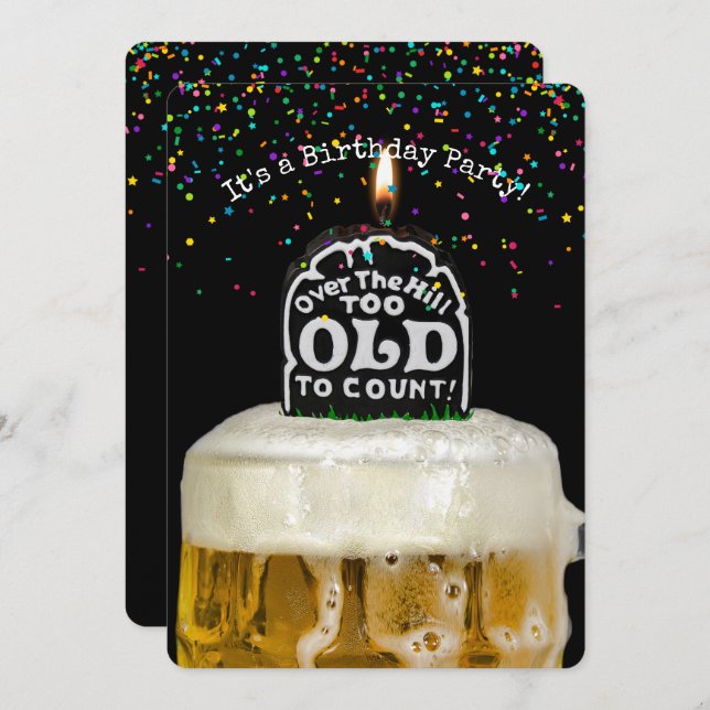 Sur la colline Invitation de fête d'anniversaire (Devant / Derrière)