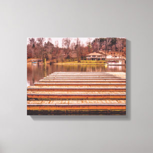 Sur la copie de toile de perspective de dock de