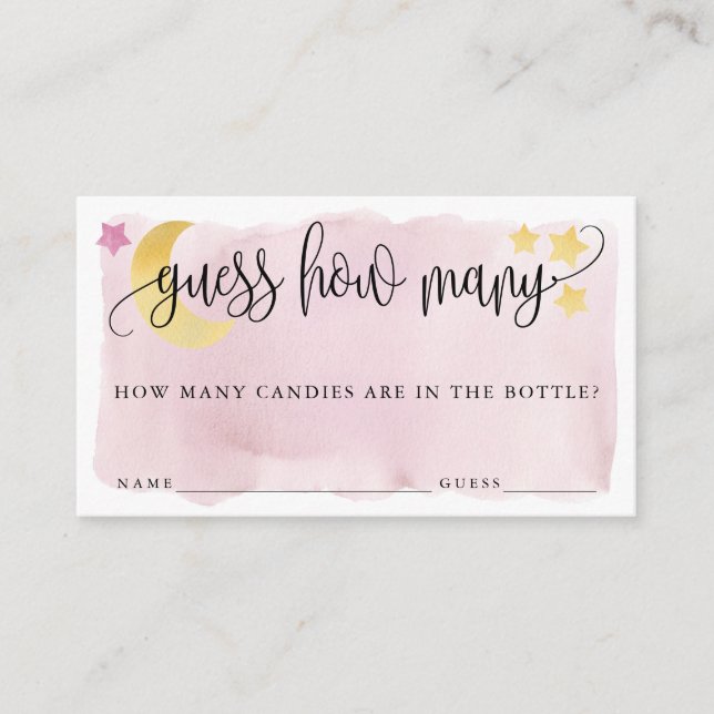 Sur la Lune, Pink Devine Combien de cartes de jeu (Devant)