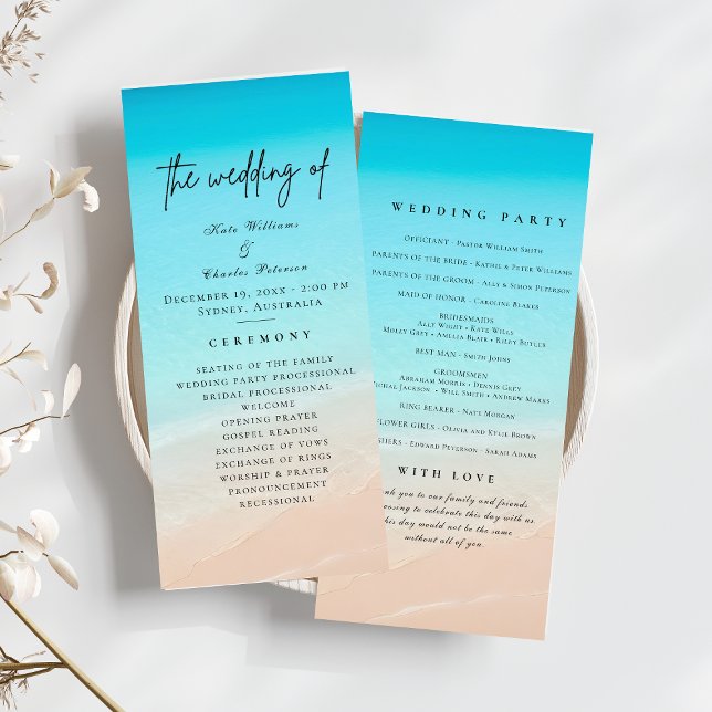 Sur la plage Programme de mariage (Créateur téléchargé)
