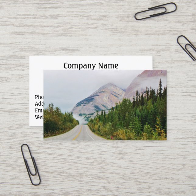 Sur le Carte de visite de la route (Devant/Arrière en situation)
