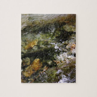 Sur le fond d'un puzzle de ruisseau du Vermont