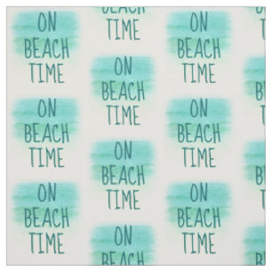 Sur le tissu II de mot de temps de plage